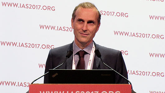 Jean-Michel Molina, en la IAS 2017. Foto: Liz Highleyman, hivandhepatitis.com 